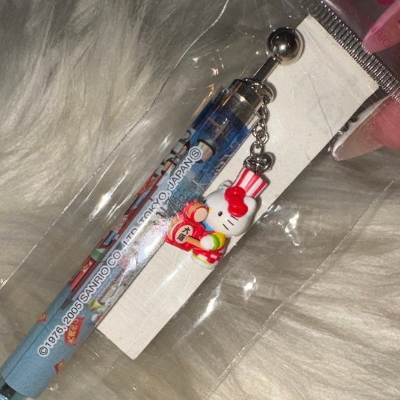 Sanrio Other - Sanrio Hello Kitty Blue Pen with Red Charm